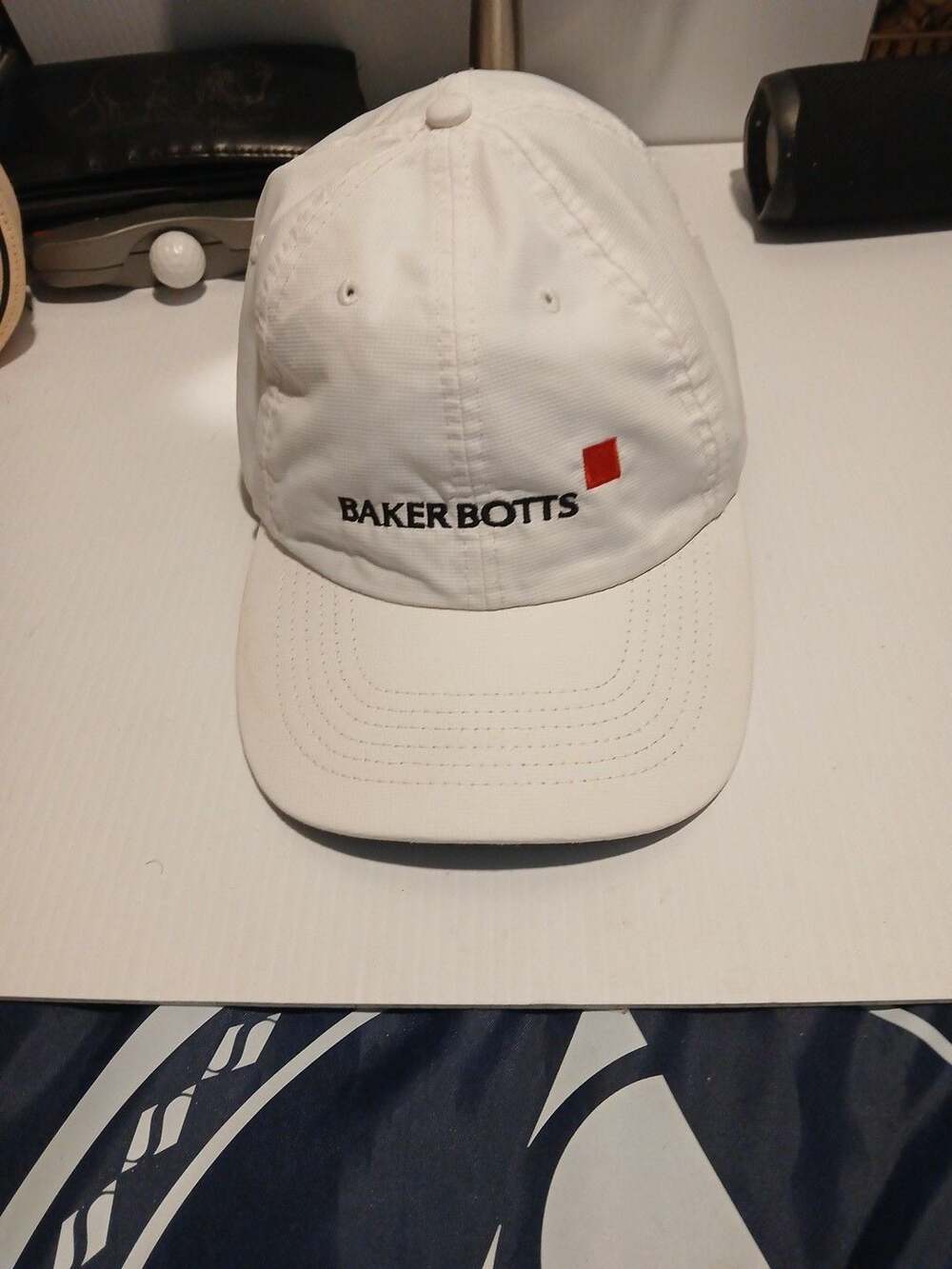 Imperial Baker Botts Hat One Size White Logo Baseball Cap